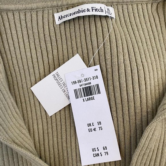 Abercrombie Green Polo Ribbed Dress Bodycon Soft - Picture 5 of 7